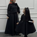 Etek Bluz Anne Kız Takım Siyah