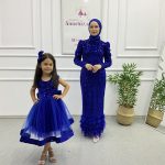 Mavi Anne Kız Kombin Palet Abiye
