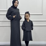 Spor Anne Kız kombin Siyah