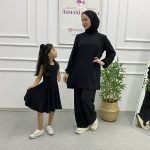Tunik Pantolon Anne Kız Kombin Siyah