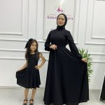Günlük Rahatlık Anne Kız Kombin Siyah