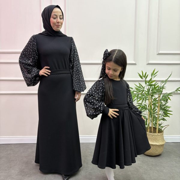 Anne kız Kombin Siyah