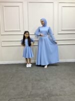 Anne Kız Kombin Bebe Mavisi - Görsel 3