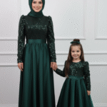 Anne Kız Kombin Yeşil