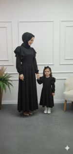 Anne Kız Kombin Siyah