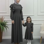 Anne Kız Kombin Gri