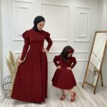 Anne Kız Kombin Kırmızı