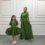 Anne Kız Kombin Çimenyeşili