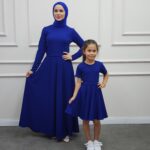 Anne Kız Kombin Mavi