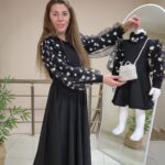 Anne Kız Elbise Siyah