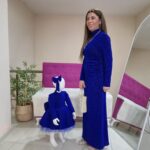 Anne Kız Abiye MAVİ