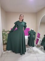 Anne Kız Kombin YEŞİL - Görsel 2