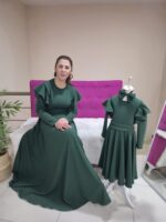 Anne Kız Kombin YEŞİL - Görsel 3