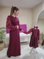 Anne Kız Kombin BORDO