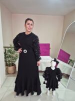 Anne Kız Kombin SİYAH