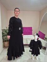 Anne Kız Kombin SİYAH - Görsel 4