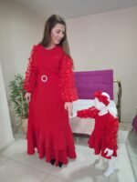 Anne Kız Kombin KIRMIZI