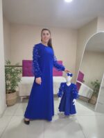 Anne Kız Kombin MAVİ - Görsel 5