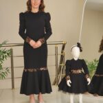 Anne Kız Abiye SİYAH