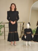 Anne Kız Abiye SİYAH