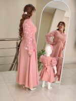 Anne Kız Elbise PEMBE - Görsel 5