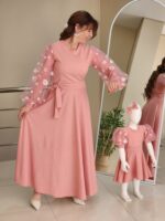 Anne Kız Elbise PEMBE