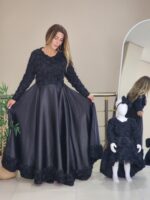 Anne Kız Abiye SİYAH - Görsel 2