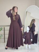 Anne Kız Elbise KAHVERENK - Görsel 4