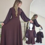 Anne Kız Elbise KAHVERENK