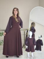 Anne Kız Elbise KAHVERENK - Görsel 3