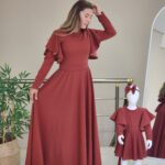 Anne Kız Elbise KIRMIZI
