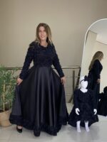 Anne Kız Abiye SİYAH - Görsel 4